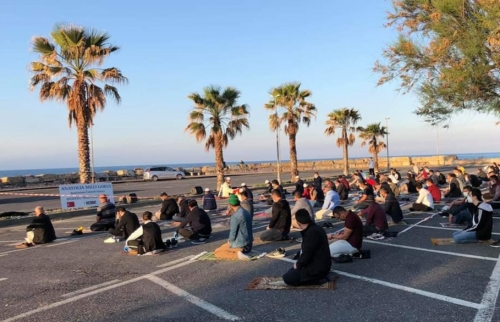 Imperia Şubesinde Bayram Namazı Açık Alanda Kılındı